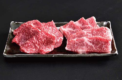 おすすめ2種盛り<br>（極カルビ・あかみ）<br>2人前2,200円<br>3人前3,200円<br>4人前4,180円